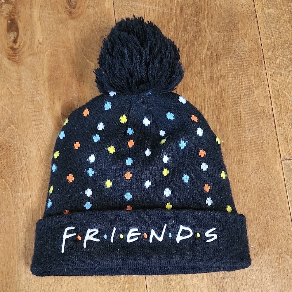 FRIENDS Kids Beanie with Colorful Dots and Pom-Pom